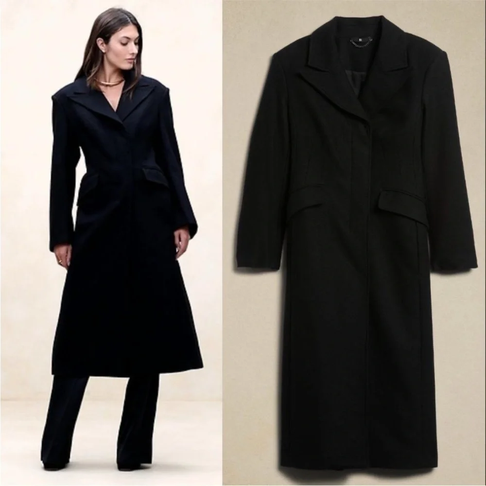 Banana Republic Black Women's Coat - Picture 8 of 11